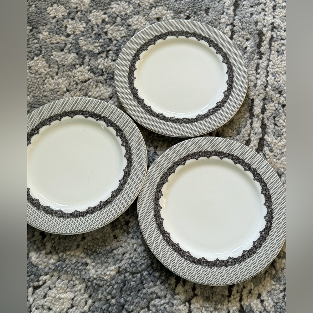 SET OF 3 Ralph Lauren COCKTAIL DRESS Bread & Butter Plate appetizer dessert ASIS